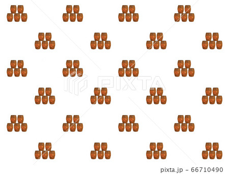 oak barrel warehouse pattern folded in a row on 66710490
