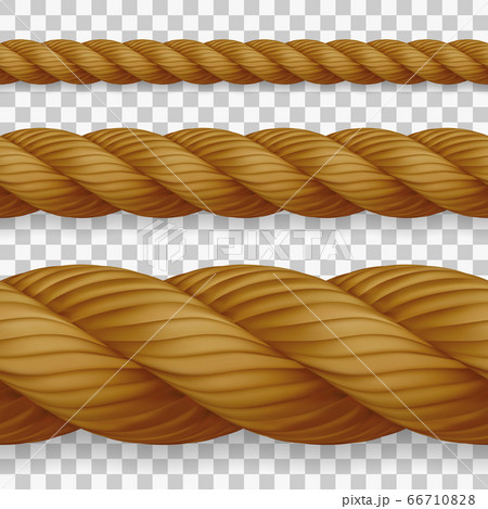 Set of seamless realistic hemp ropes with high detail 66710828