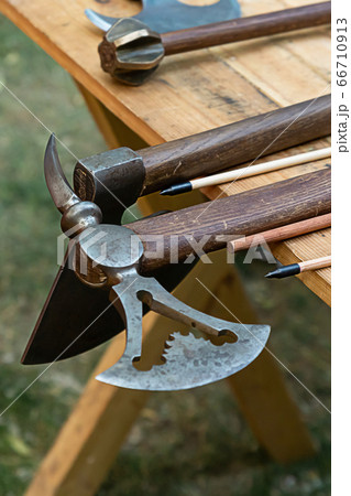 set battle ax old viking weapon lies on the edge set battle ax old viking weapon lies on the edge 66710913
