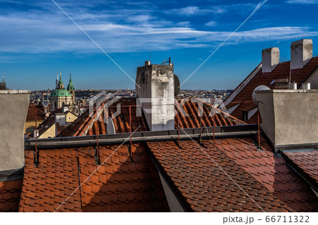 Panorama View From Hradcany Castle Over The City Prague In The Czech Republic 66711322