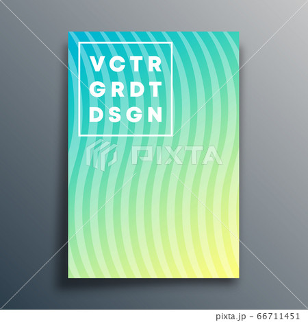 Cover template with wavy lines for flyer, poster, brochure, typography or other printing products. Vector illustration 66711451