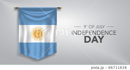 Argentina independence day greeting card, banner, vector illustration 66711638