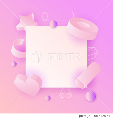 3d vector realistic primitives composition. 66712071