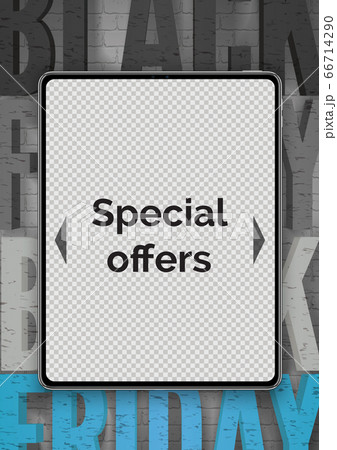Black Friday electronics offer realistic vector banner templat 66714290