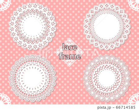 円形のレースのイラスト素材のイラスト素材