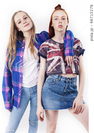 best friends teenage girls together having fun, posing emotional on white background, besties happy smiling, lifestyle people concept best friends teenage girls together having fun, posing emotional on white background, besties happy smiling, lifestyle people concept 66715276