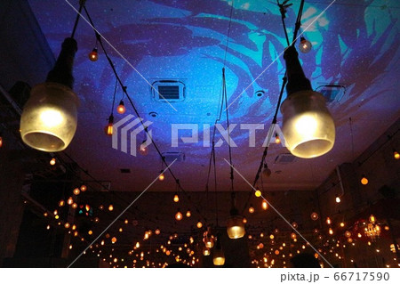 カフェ・夜空・プロジェクションマッピング 66717590