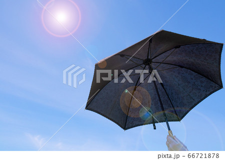 日傘　太陽　青空 66721878