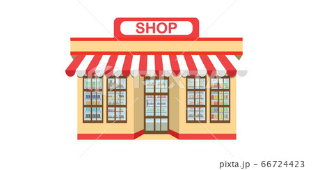 Supermarket grocery store icon isolated on white. 66724423