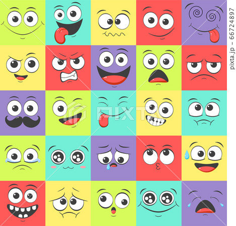 Seamless pattern with emoticons with different Seamless pattern with emoticons with different 66724897
