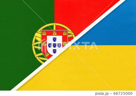 Portugal and Ukraine, symbol of national flags 66725000
