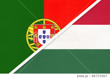 Portugal and Hungary, symbol of national flags Portugal and Hungary, symbol of national flags 66725007