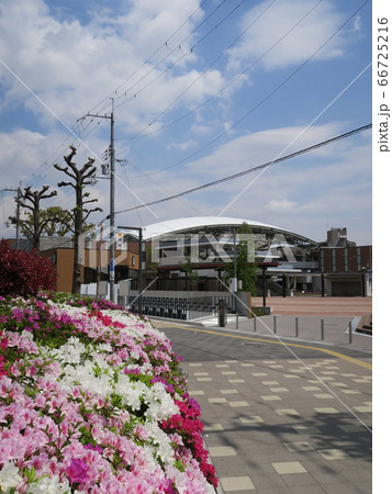 春を迎えた阪神電車 甲子園駅 66725216