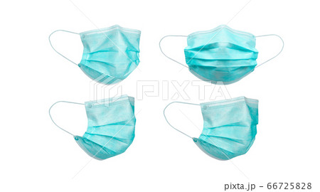 Medical face mask isolated on white background 66725828