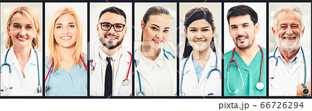 Doctor, nurse and medical staff portrait face Doctor, nurse and medical staff portrait face 66726294
