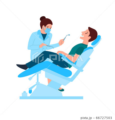 Cartoon Color Characters People Medical Check Dentist Concept. Vector Cartoon Color Characters People Medical Check Dentist Concept. Vector 66727503