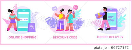 Online Shopping Compositions Set  Online Shopping Compositions Set  66727572