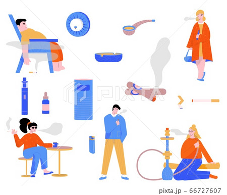 Smoking People Flat Set 66727607