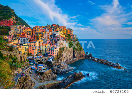Manarola village on sunset, Cinque Terre, Liguria, Italy 66728106