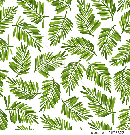 熱帯植物を使ったシームレスなトロピカル柄のイラスト素材