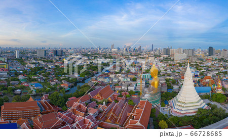 Aerial view of the Giant Golden Buddha in Wat 66728685