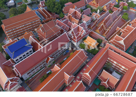 Aerial view of the Giant Golden Buddha in Wat 66728687