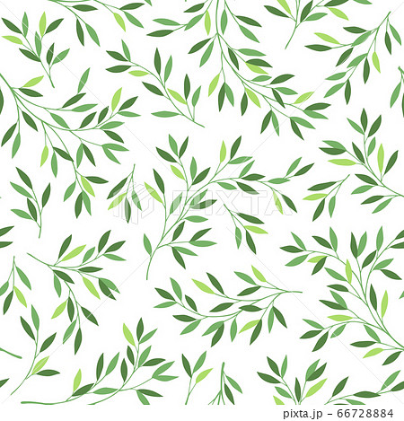 オシャレな植物を使ったシームレスな柄のイラスト素材