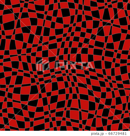歪んだ市松模様の柄のイラスト素材