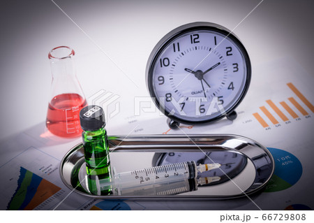 【注射器とワクチン開発　悪いイメージ】 66729808