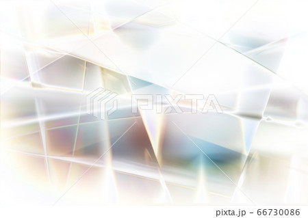 白く透明感の美しい虹色のメタリックなクールなガラス質感のアブストラクトのイラスト素材