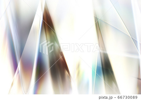 白く透明感の美しい虹色のメタリックなクールなガラス質感のアブストラクトのイラスト素材