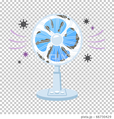 背の低い小型の扇風機のイラスト(汚い・汚れている) 背の低い小型の扇風機のイラスト(汚い・汚れている) 66730429