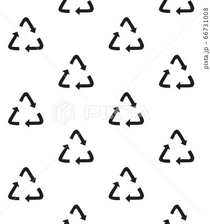 Vector seamless pattern of black recycle symbol Vector seamless pattern of black recycle symbol 66731008