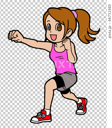 年輕女子打拳 66731980