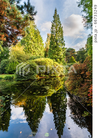 Beautiful English Public Garden during Fall Beautiful English Public Garden during Fall 66733249