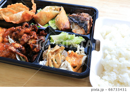 おいしい中華弁当と白飯 おいしい中華弁当と白飯 66733431