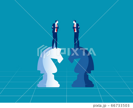 Business competitors playing chess striving, for Business competitors playing chess striving, for 66733503