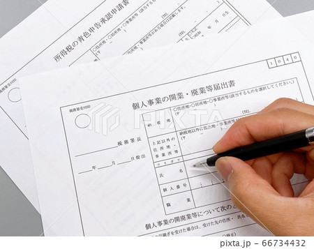 開業届と青色申告承認申請書 開業届と青色申告承認申請書 66734432
