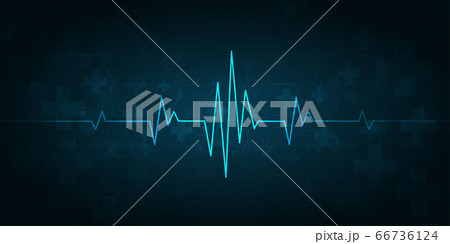 heartbeat health care and science icon medical innovation concept background vector design. 66736124