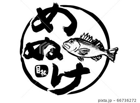 めぬけ　筆文字 66736272