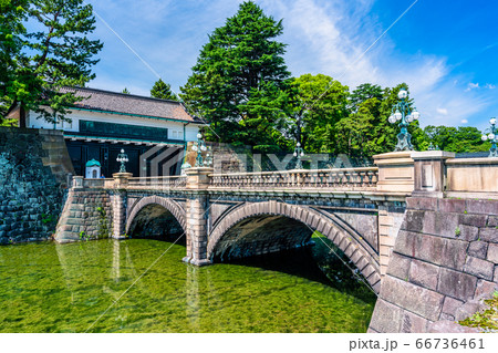 東京 皇居外苑の二重橋(正門石橋) 東京 皇居外苑の二重橋(正門石橋) 66736461