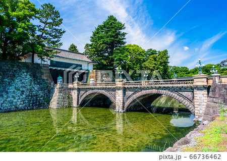 東京 皇居外苑の二重橋(正門石橋) 東京 皇居外苑の二重橋(正門石橋) 66736462
