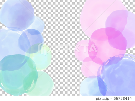 水彩 淡い水玉枠 フレームデザイン03 イラストのイラスト素材