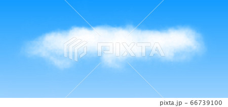 Realistic isolated cloud on blue sky background. 66739100