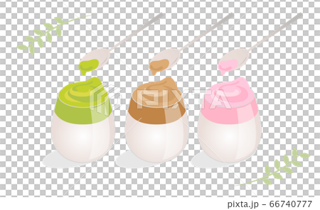 ダルゴナコーヒーのベクターイラスト 様々なバリエーション ダルゴナコーヒーのベクターイラスト 様々なバリエーション 66740777