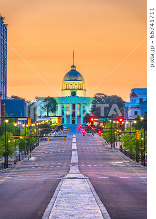 Montgomery, Alabama, USA downtown cityscape with 66741711