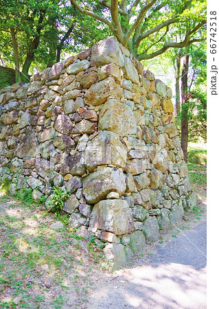 兵庫県淡路島　洲本城跡の石垣 66742518