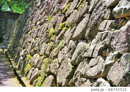 兵庫県淡路島 洲本城跡の石垣 兵庫県淡路島 洲本城跡の石垣 66742522