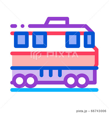 train transportation icon vector outline illustration 66743006
