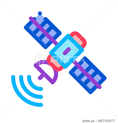 air navigation satellite icon vector outline illustration 66743077